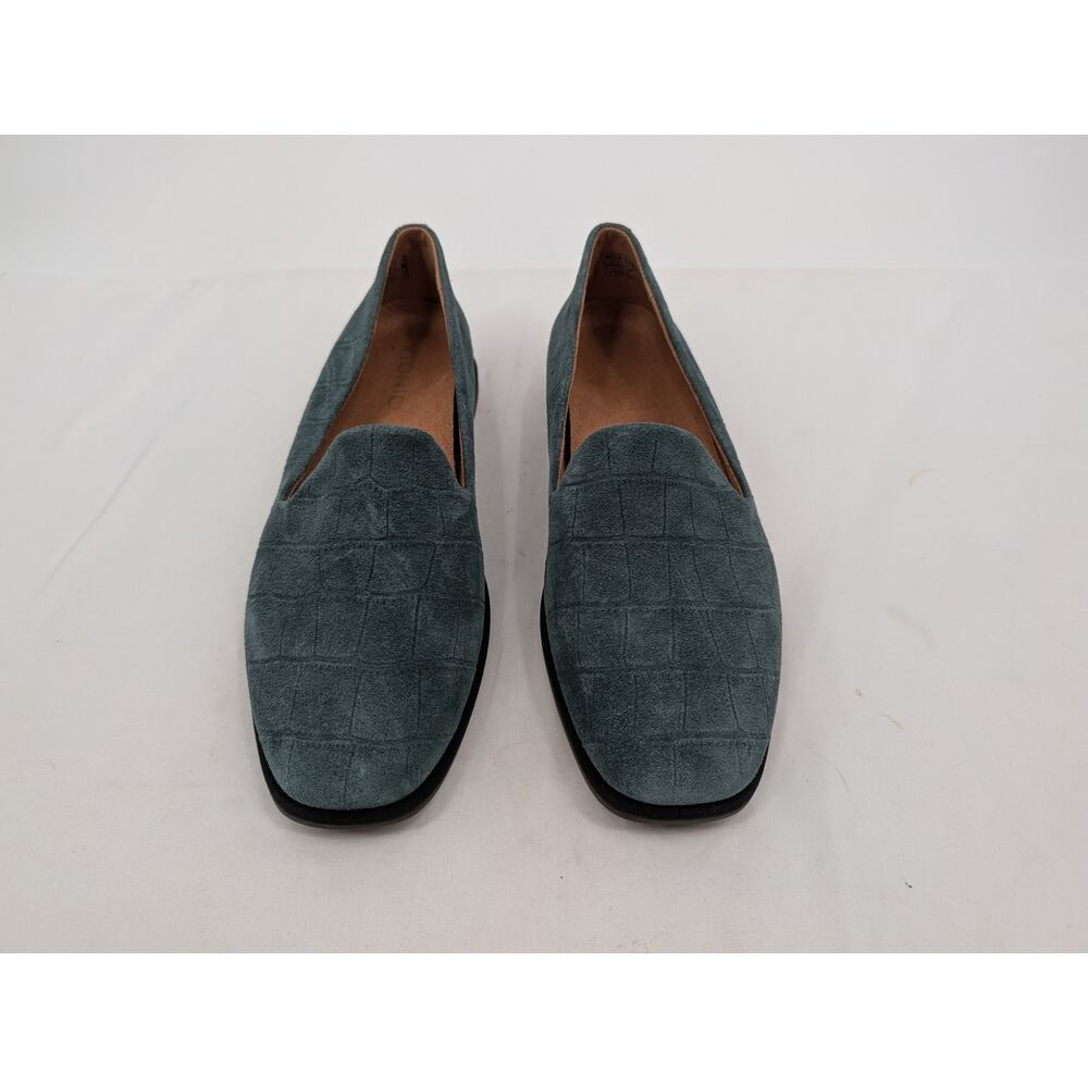 Vionic Willa 2.0 Scarab Suede Leather Green Size 8 Career Office Work Comfort - Picture 2 of 7